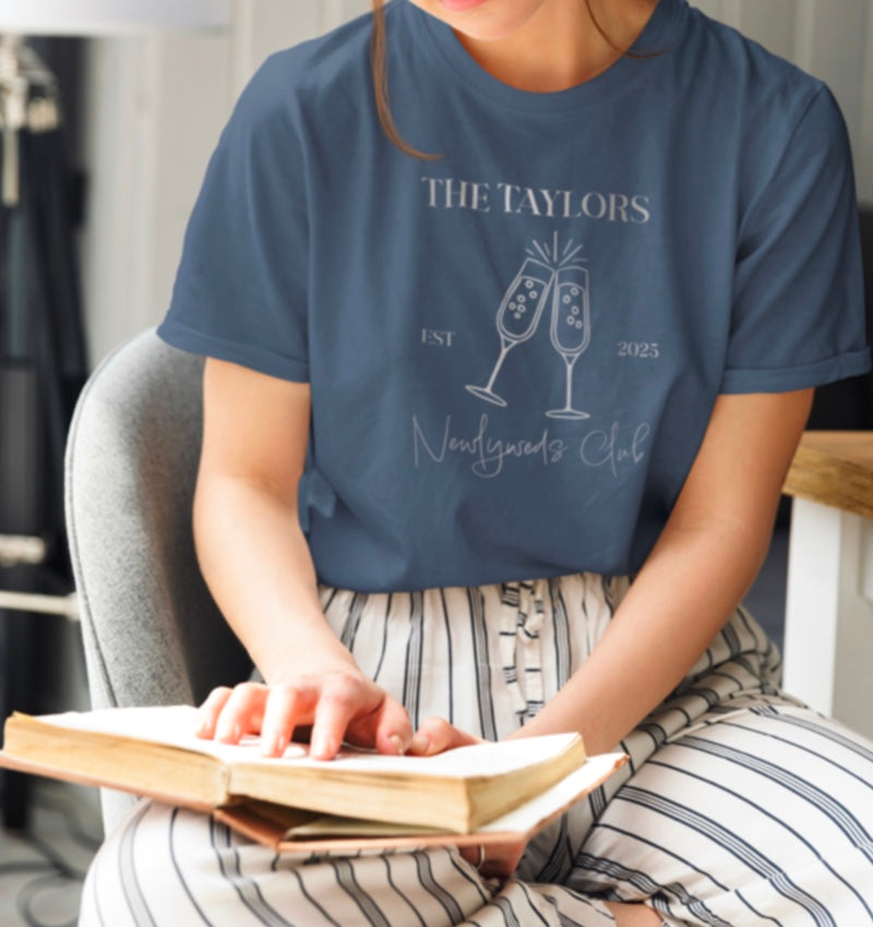 Custom Newlyweds Classic T-Shirt | Silver