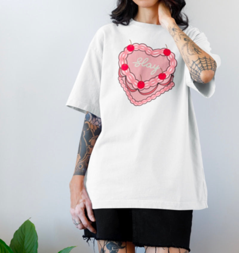 Custom Celebration Cake Oversized T-Shirt