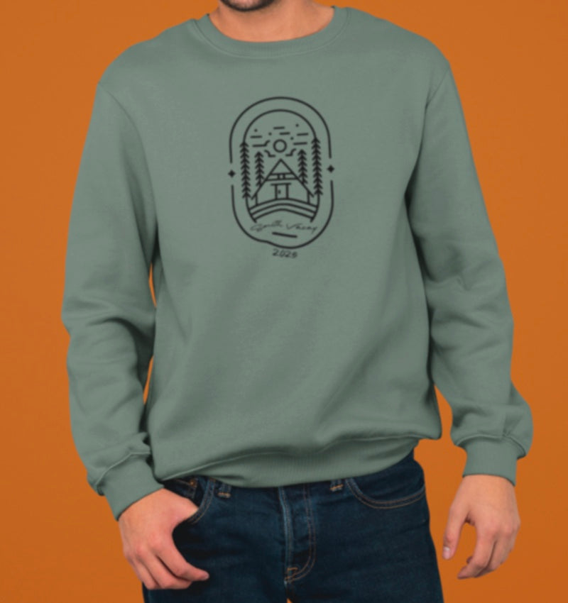 Custom Cabin Badge Vintage Crewneck