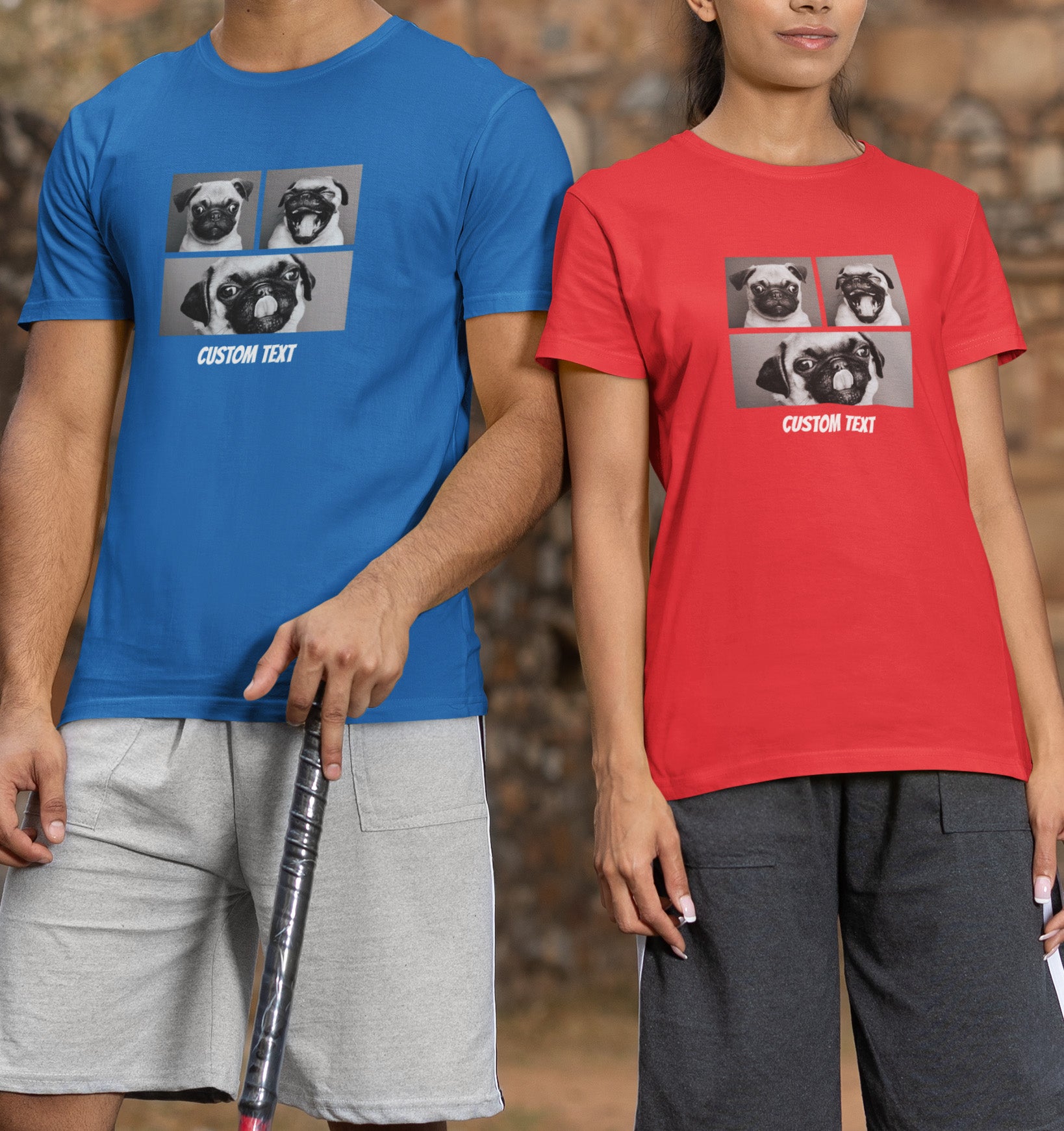 Custom Black & White Collage Classic T-Shirt