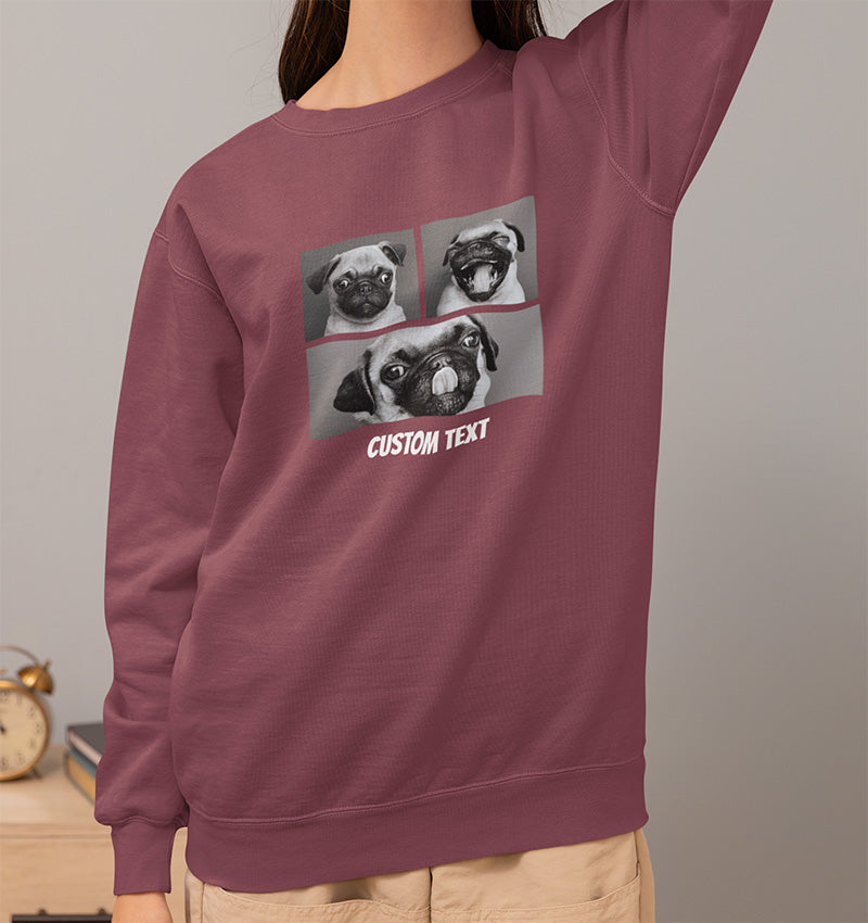 Custom Black & White Collage Crewneck