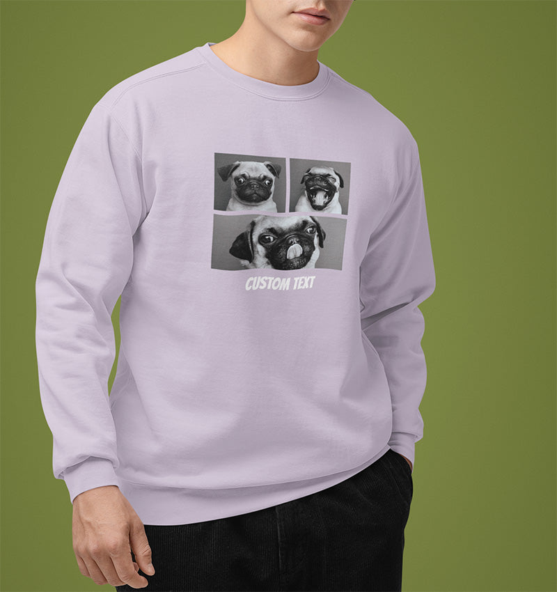 Custom Black & White Collage Crewneck