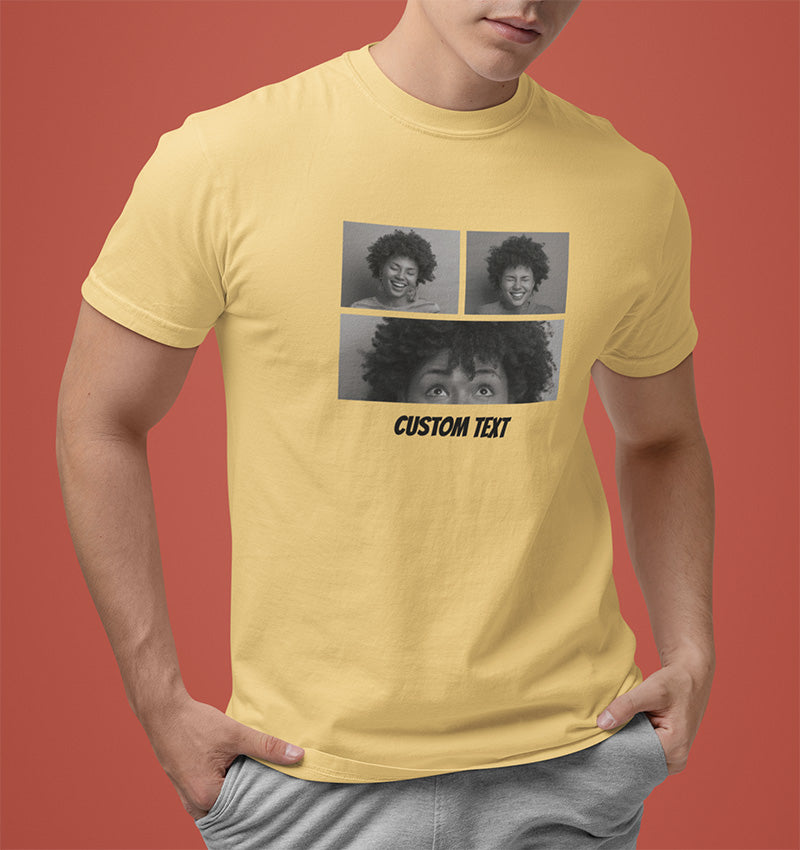 Custom Black & White Collage Vintage T-shirt