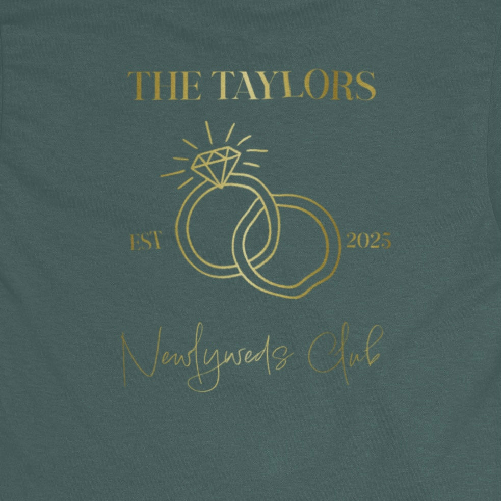 Custom Newlyweds Vintage T-Shirt | Gold
