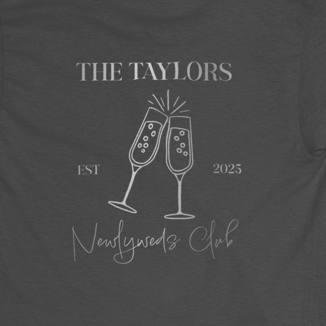 Custom Newlyweds Vintage T-Shirt | Silver