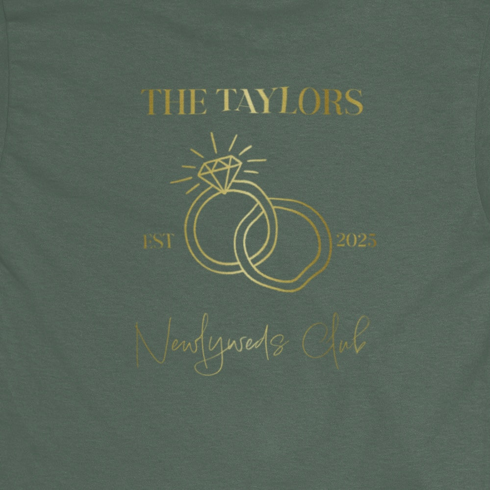 Custom Newlyweds Classic T-Shirt | Gold