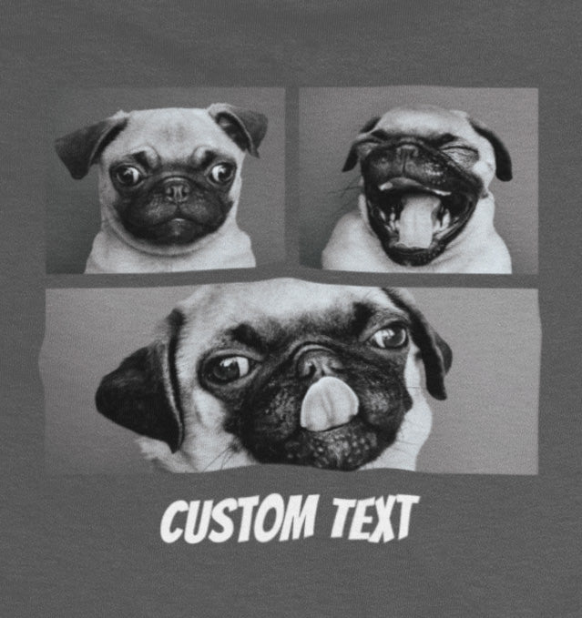 Custom Black & White Collage Oversized T-Shirt