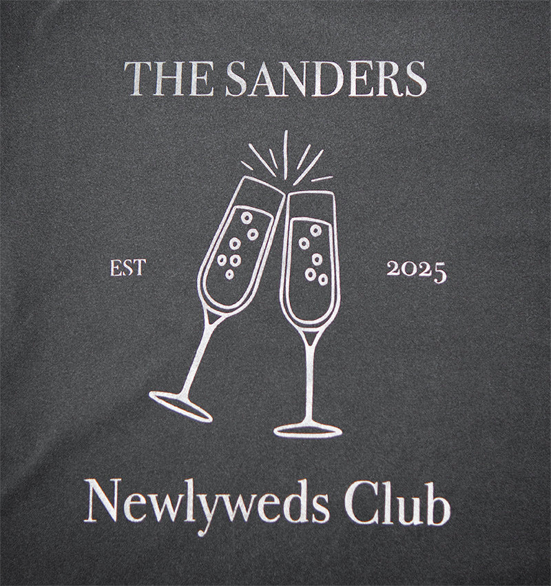 Custom Newlyweds Vintage T-Shirt | Silver