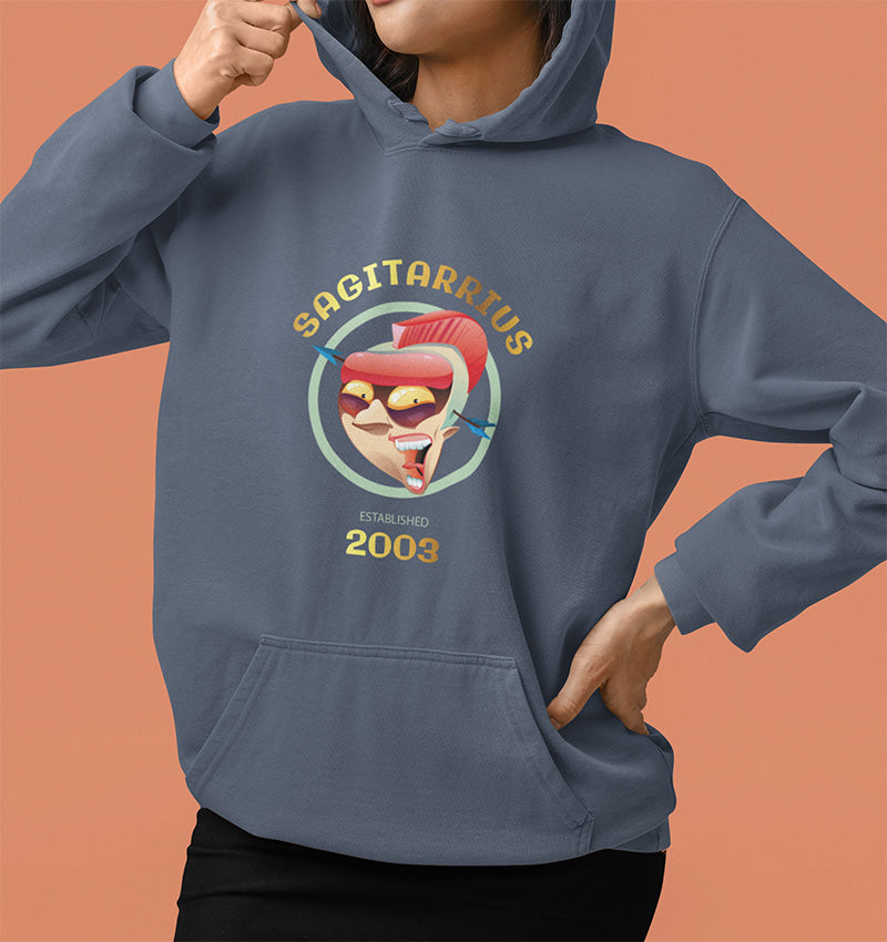 Custom Zodiac Vintage Hoodie | Gold