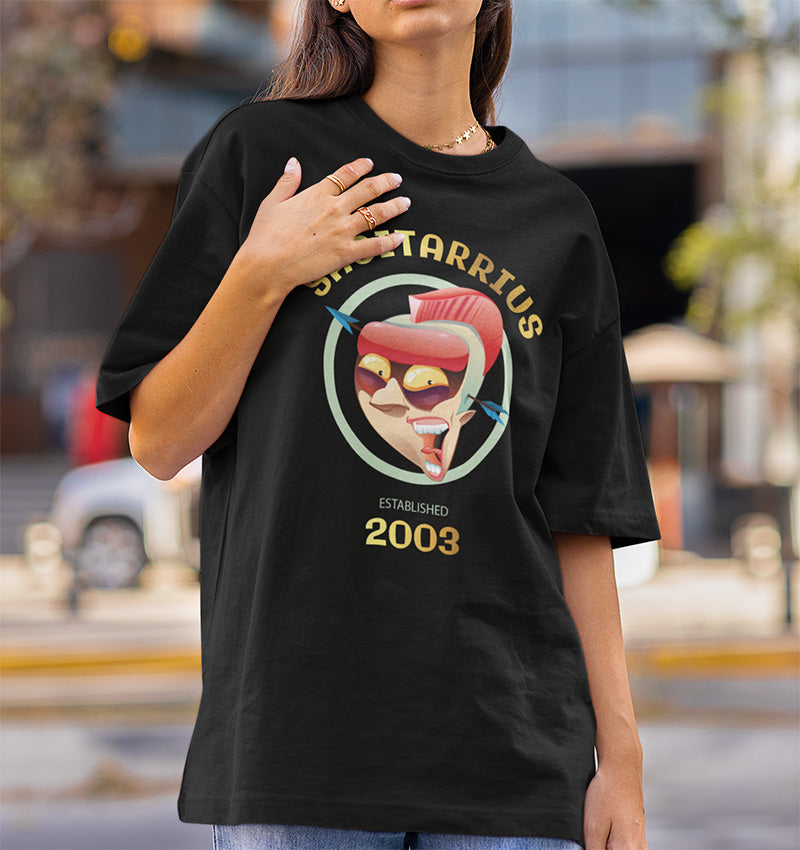 Custom Zodiac Oversized T-Shirt | Gold