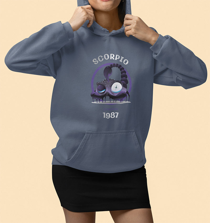 Custom Zodiac Vintage Hoodie | Silver