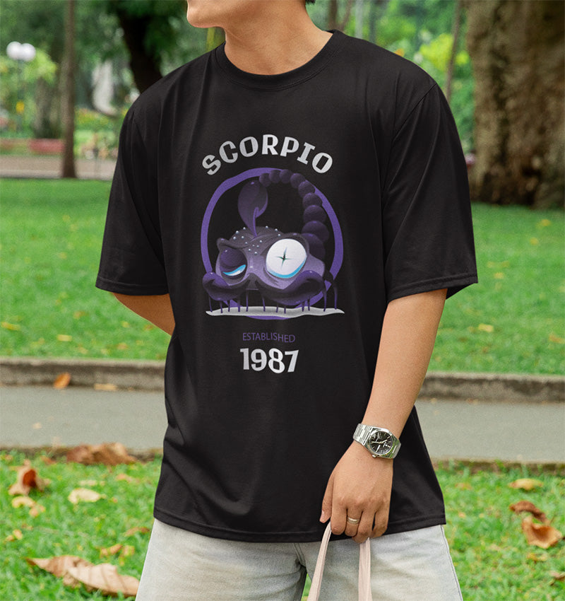 Custom Zodiac Oversized T-Shirt | Silver
