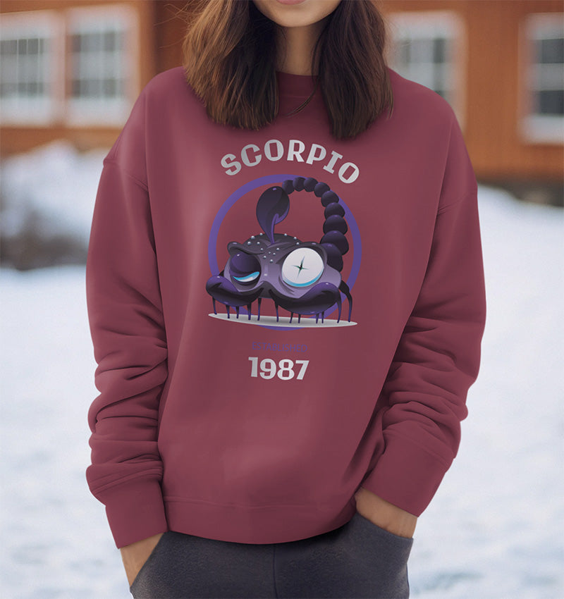Custom Zodiac Vintage Crewneck | Silver