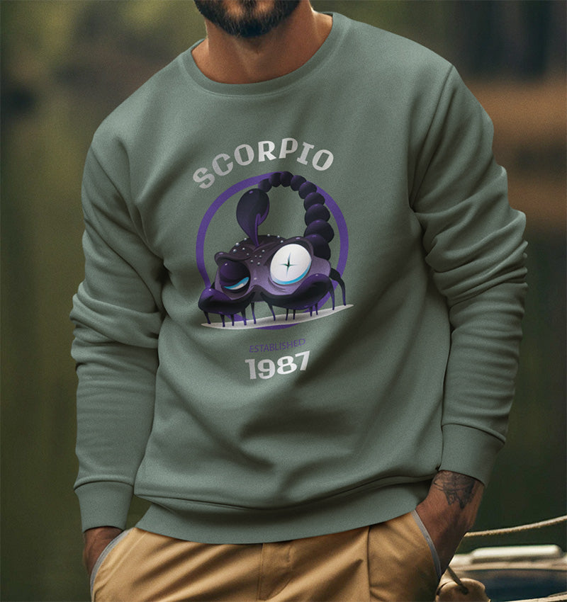 Custom Zodiac Vintage Crewneck | Silver